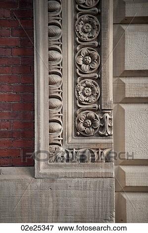 Decorative exterior wall on a bulilding in Boston, Massachusetts, USA View Large Photo Image Stock Photo - Decorative exterior wall on a bulilding in Boston, Massachusetts, USA. Fotosearch