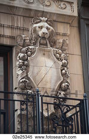 Stock Photography - Decorative exterior wall on a bulilding in Boston, Massachusetts, USA. Fotosearch