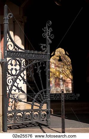 Decorative gate on Harvard University campus in Boston, Massachusetts, USA View Large Photo Image Stock Photograph - Decorative gate on Harvard University campus in Boston, Massachusetts, USA. Fotosearch