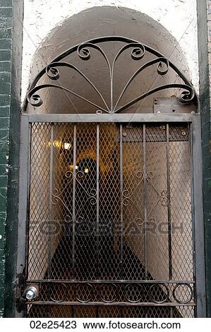 Stock Image - Decorative gate to building in Boston, Massachusetts, USA. Fotosearch