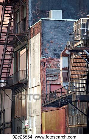 Picture - Derelict exterior walls in Boston, Massachusetts, USA. Fotosearch