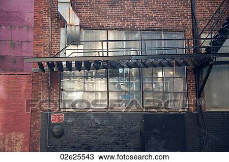 Stock Image - Derelict exterior walls in Boston, Massachusetts, USA. Fotosearch