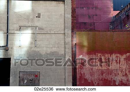 Stock Photograph - Derelict exterior walls in Boston, Massachusetts, USA. Fotosearch