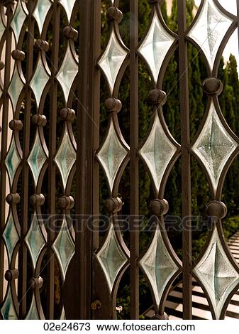 Diamond shape glass on a gate in Athens Greece View Large Photo Image Stock Image - Diamond shape glass on a gate in Athens Greece. Fotosearch