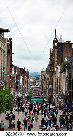 Downtown Glasgow, Scotland, UK. View Large Photo Image Stock Photo - Downtown Glasgow, Scotland, UK.. Fotosearch