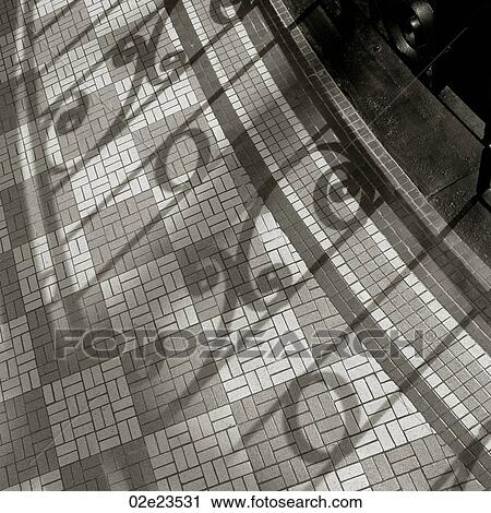 Stock Image - Elegant shadows on floor.. Fotosearch