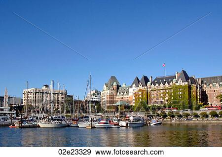 Empress Hotel, Victoria Harbor, BC Canada. View Large Photo Image Stock Photo - Empress Hotel, Victoria Harbor, BC Canada.. Fotosearch