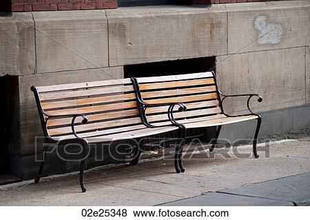 Empty bench on the street in Boston, Massachusetts, USA View Large Photo Image Stock Photo - Empty bench on the street in Boston, Massachusetts, USA. Fotosearch