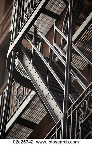 Exterior fire escape on a building in Boston, Massachusetts, USA View Large Photo Image Stock Image - Exterior fire escape on a building in Boston, Massachusetts, USA. Fotosearch