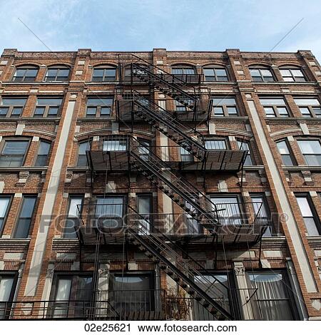 Exterior fire excape on a building in Boston, Massachusetts, USA View Large Photo Image Stock Image - Exterior fire excape on a building in Boston, Massachusetts, USA. Fotosearch