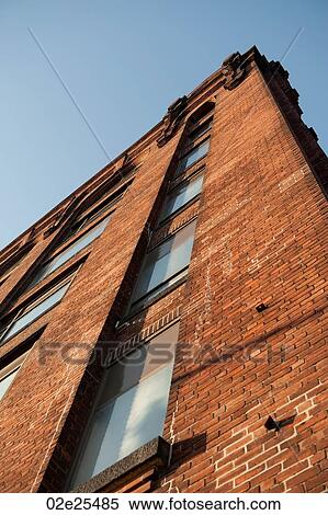 Facade of brick building in Boston, Massachusetts, USA View Large Photo Image Stock Photography - Facade of brick building in Boston, Massachusetts, USA. Fotosearch