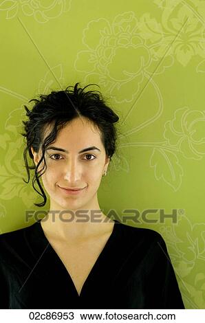 Face shot of young beautiful European woman. View Large Photo Image Stock Image - Face shot of young beautiful European woman.. Fotosearch
