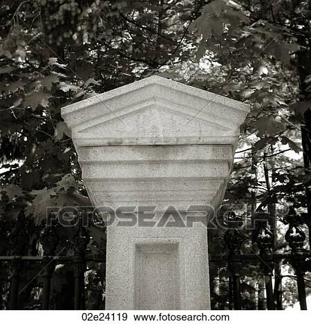 Stock Photo - Fence pillar, with sky above.. Fotosearch