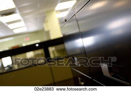 Filing cabinets in office cubicle. View Large Photo Image Stock Image - Filing cabinets in office cubicle.. Fotosearch