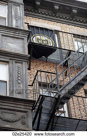 Fire escape on the exterior of a building Boston, Massachusetts, USA View Large Photo Image Stock Image - Fire escape on the exterior of a building Boston, Massachusetts, USA. Fotosearch