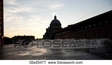 Stock Image - Fountain in Boston, Massachusetts, USA. Fotosearch