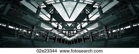 Futuristic converging building structure. View Large Photo Image Picture - Futuristic converging building structure.. Fotosearch