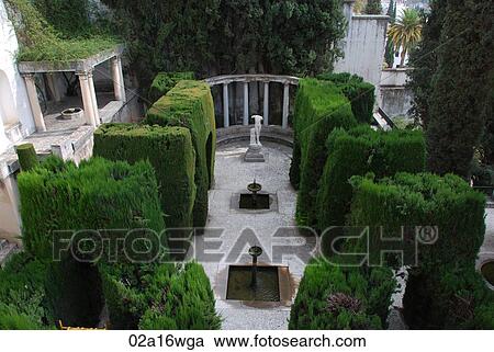 Garden of Fundacion Rodriguez Acosta, Granada, Andalusia, Spain, View Large Photo Image Stock Image - Garden of Fundacion Rodriguez Acosta, Granada, Andalusia, Spain,. Fotosearch