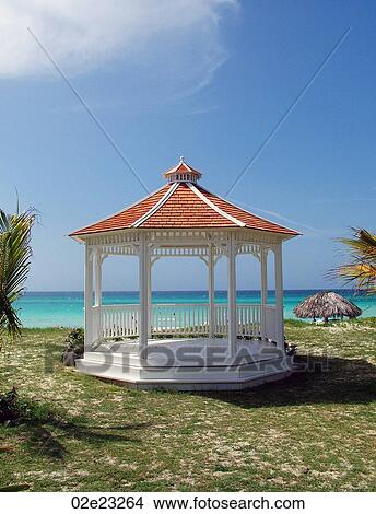 Gazebo in paradise. View Large Photo Image Picture - Gazebo in paradise.. Fotosearch
