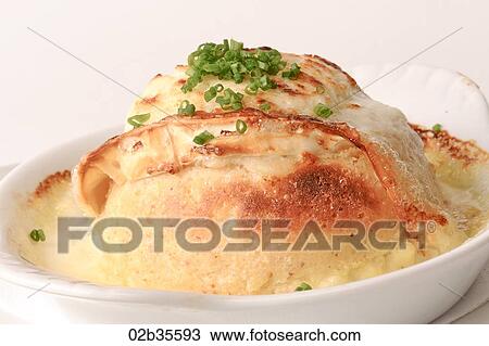 Stock Image - Goat Cheese Souffle. Fotosearch