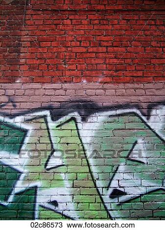 Graffiti on red brick wall. View Large Photo Image Stock Image - Graffiti on red brick wall.. Fotosearch