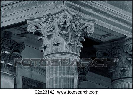 Stock Image - Grouping of Corinthian pillars.. Fotosearch