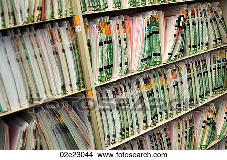 Hard copy hospital records. View Large Photo Image Picture - Hard copy hospital records.. Fotosearch