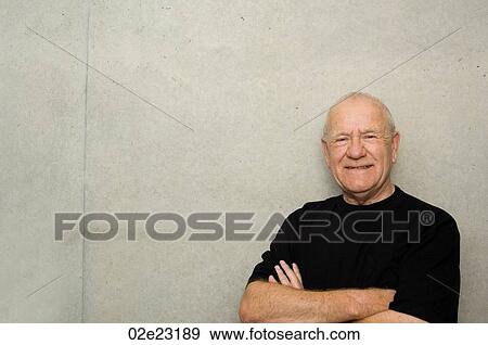 Stock Photo - Healthy senior smiling proudly.. Fotosearch