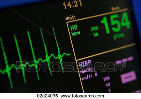 Heart monitor measuring vital signs. View Large Photo Image Stock Photography - Heart monitor measuring vital signs.. Fotosearch