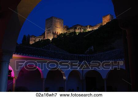 Hilltop castle in Granada, Andalusia, Spain, Alhambra View Large Photo Image Stock Photo - Hilltop castle in Granada, Andalusia, Spain, Alhambra. Fotosearch