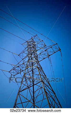 Hydro electric transmission tower. View Large Photo Image Picture - Hydro electric transmission tower.. Fotosearch