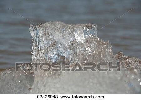Stock Photo - Ice formation at Winnipeg Beach, Manitoba Canada. Fotosearch