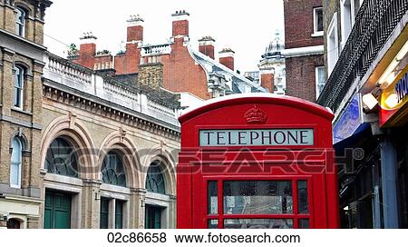 Iconic red phone booth of London, England, UK. View Large Photo Image Stock Photo - Iconic red phone booth of London, England, UK.. Fotosearch