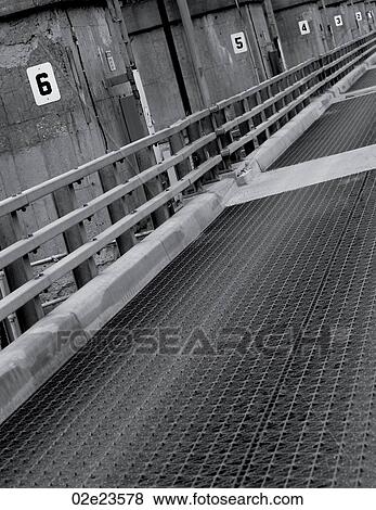 Stock Photo - Industrial bridge crossing.. Fotosearch