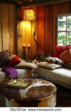 Stock Photo - Interior view of a converted barn. Fotosearch