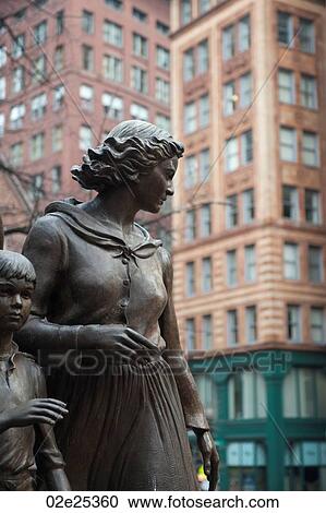 Stock Image - Irish Famine Memorial in Boston, Massachusetts, USA. Fotosearch