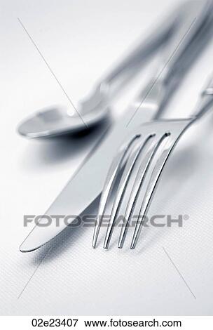 Knife, fork, and spoon. View Large Photo Image Stock Photo - Knife, fork, and spoon.. Fotosearch