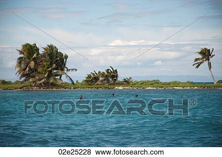 Laughing Bird Caye. Sea View Large Photo Image Stock Photo - Laughing Bird Caye. Sea. Fotosearch