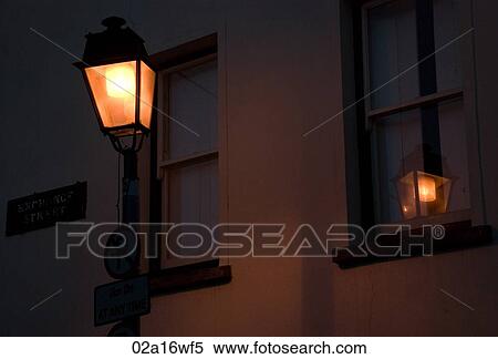 Lit street lamp and window in Exchange Street, County Cork, Ireland View Large Photo Image Stock Photography - Lit street lamp and window in Exchange Street, County Cork, Ireland. Fotosearch