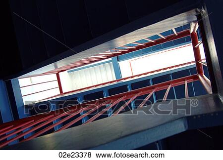 Looking up a stairwell. View Large Photo Image Stock Photo - Looking up a stairwell.. Fotosearch