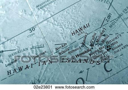 Map of Hawaiian Islands on a globe. View Large Photo Image Stock Image - Map of Hawaiian Islands on a globe.. Fotosearch