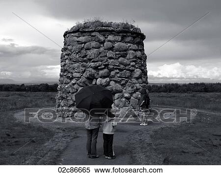 Memorial Cairn at Cullodon, Scottish Highlands, Scotland UK. View Large Photo Image Stock Photography - Memorial Cairn at Cullodon, Scottish Highlands, Scotland UK.. Fotosearch