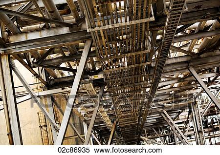 Stock Photography - Metal framework of industrial structure.. Fotosearch
