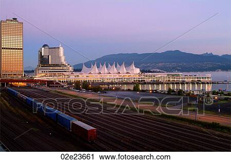 Morning view of Canada Place, Vancouver Canada. View Large Photo Image Stock Image - Morning view of Canada Place, Vancouver Canada.. Fotosearch