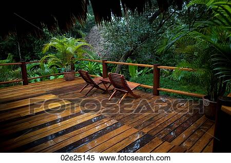 Mountain Pine Ridge Reserve Deck With Chairs Stock Photography