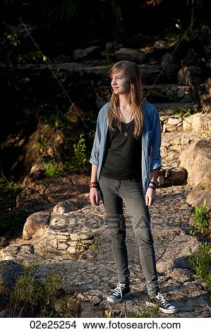 Mountain Pine Ridge Reserve, Teenager Posing on Rocks View Large Photo Image Picture - Mountain Pine Ridge Reserve, Teenager Posing on Rocks. Fotosearch