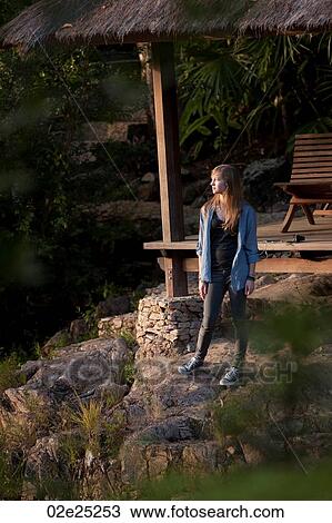 Mountain Pine Ridge Reserve, Teenager Posing on Rocks View Large Photo Image Stock Image - Mountain Pine Ridge Reserve, Teenager Posing on Rocks. Fotosearch