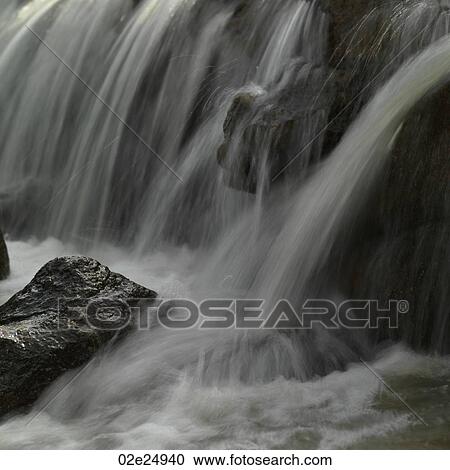 Stock Image - Mountain Pine Ridge Reserve, Waterfall. Fotosearch