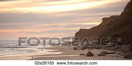 Stock Photography - Ocean waves along Hamptons shoreline. Fotosearch