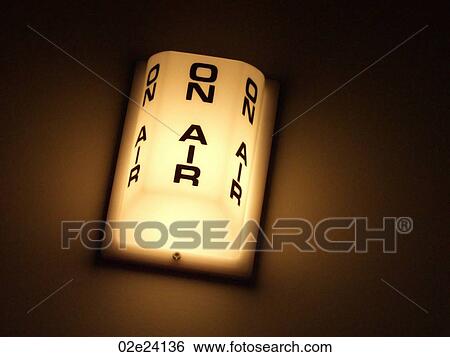 On air warning light lit up. View Large Photo Image Stock Photograph - On air warning light lit up.. Fotosearch